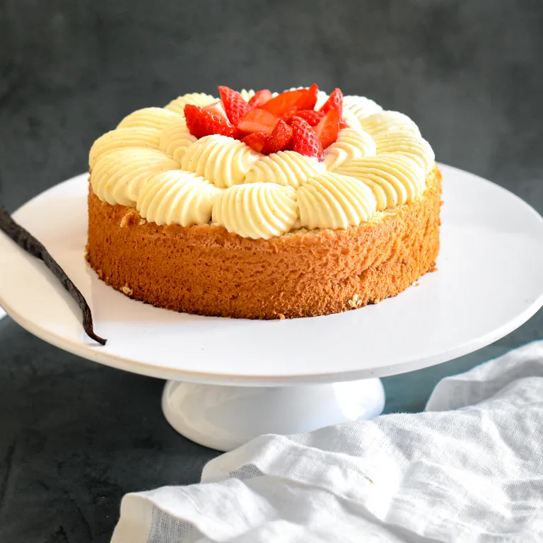 Chiffon cake fraise & vanille