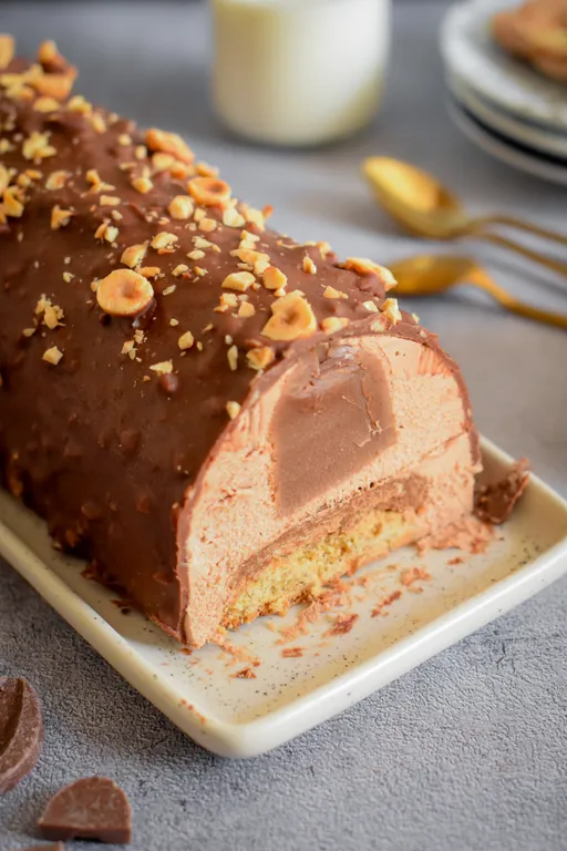 Bûche au chocolat au lait et à la noisette - Rock The Bretzel