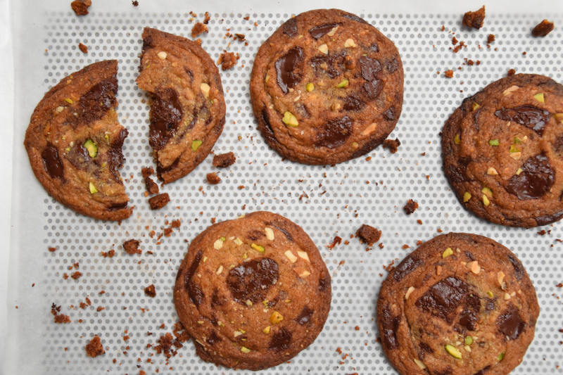 Cookies crousti moelleux chocolat, amandes & pistaches