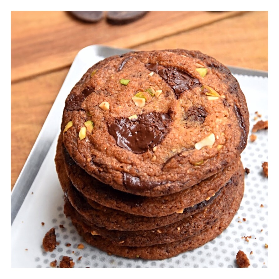 Cookies crousti moelleux chocolat, amandes & pistaches