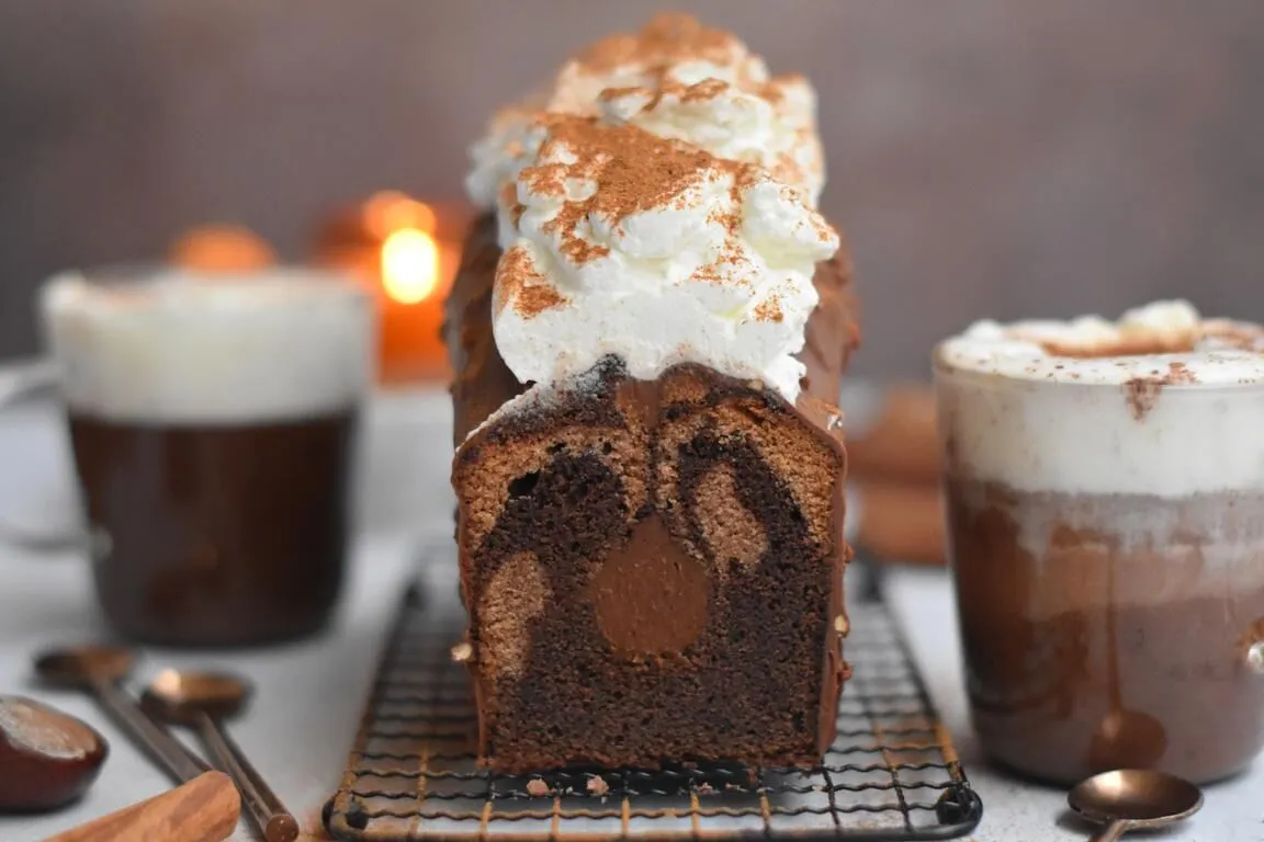 Torta marmorizzata cioccolato e cannella