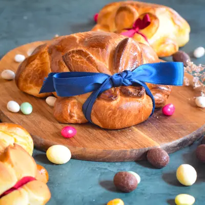 Part de Brioches lapins de Pâques