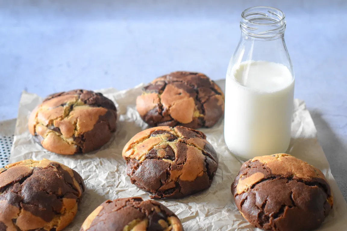Cookies marbrés chocolat & vanille
