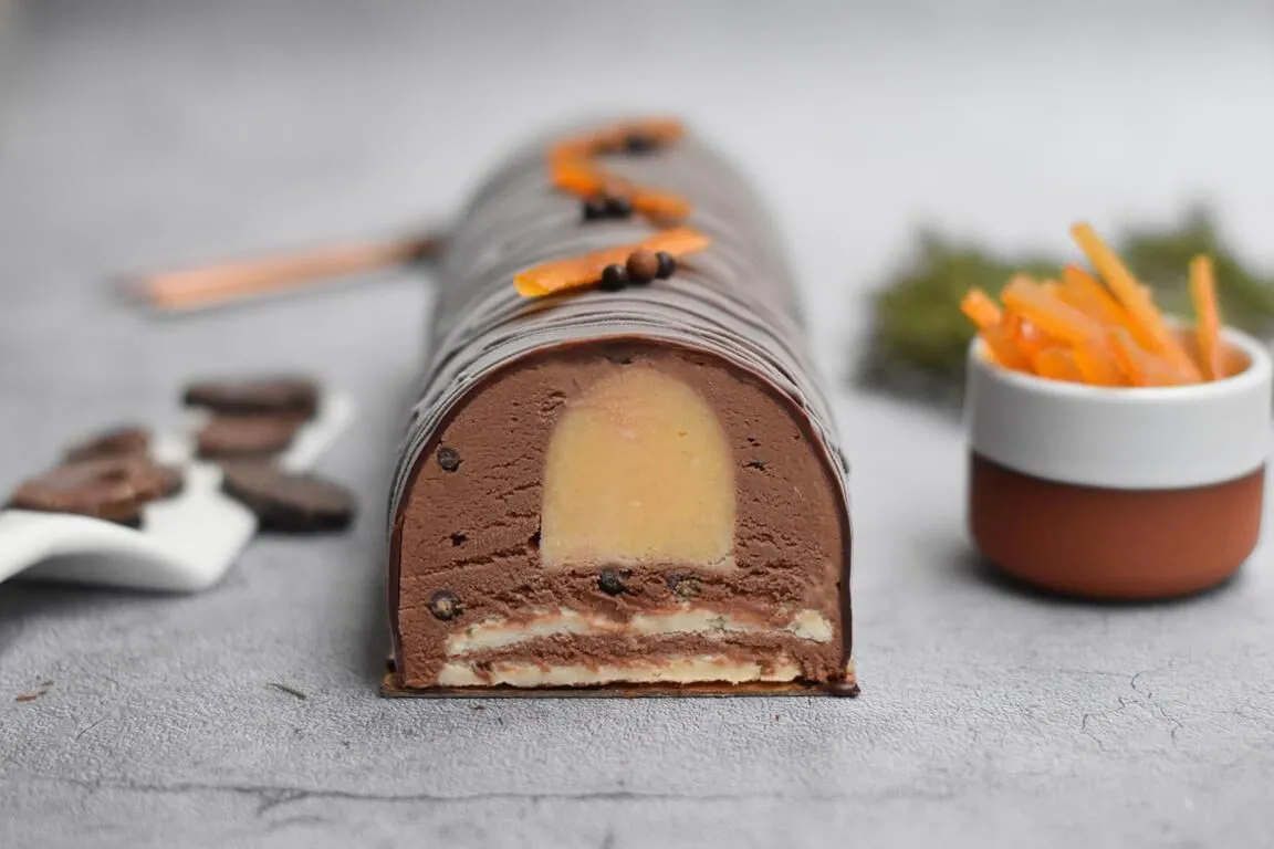 Bûche glacée chocolat & orange