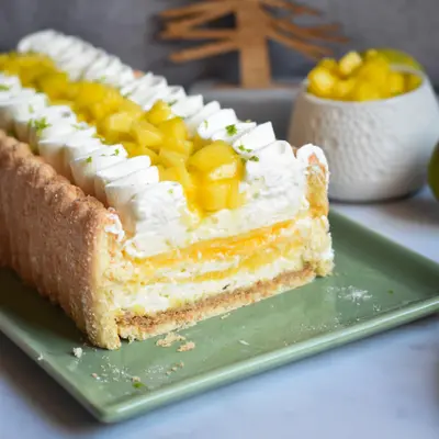 Part de Buche-Style Charlotte with Mango & Lime