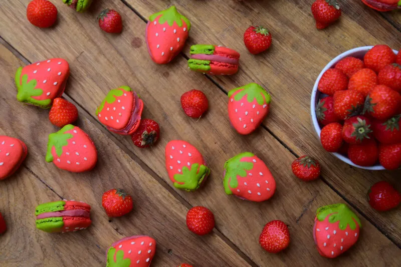 Macarons fraise