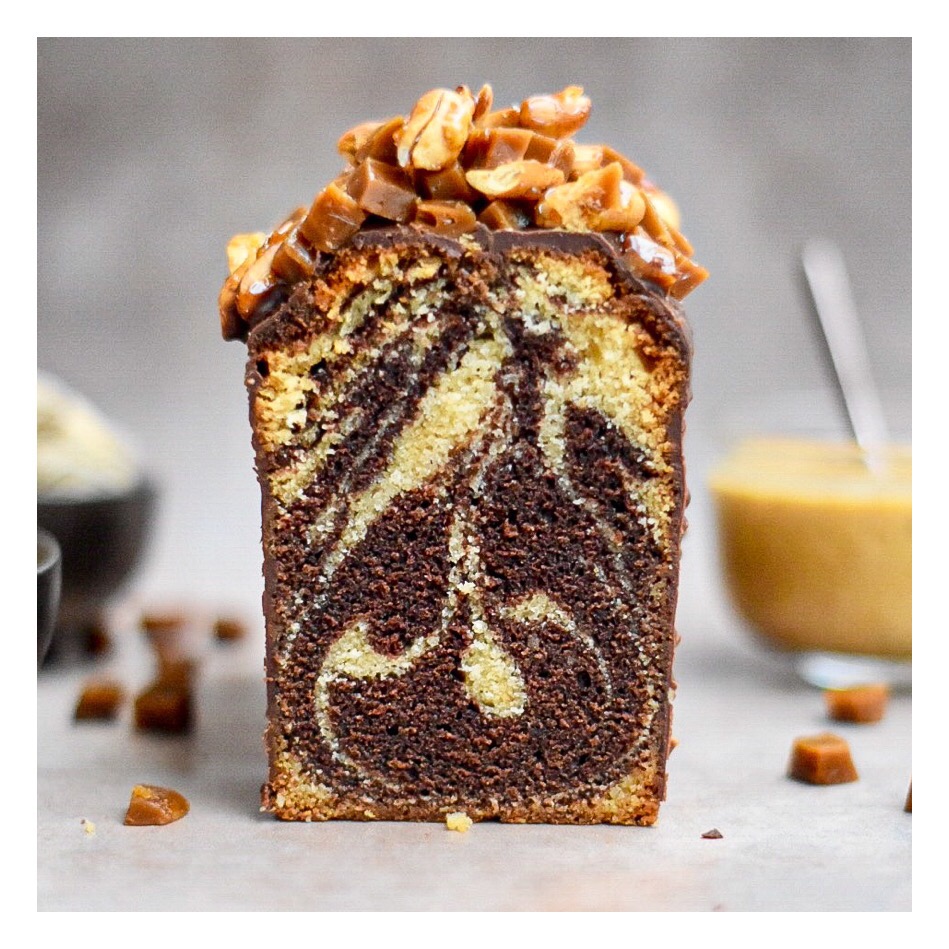 Cake marbré cacahuète & chocolat (Pascal Hainigue)