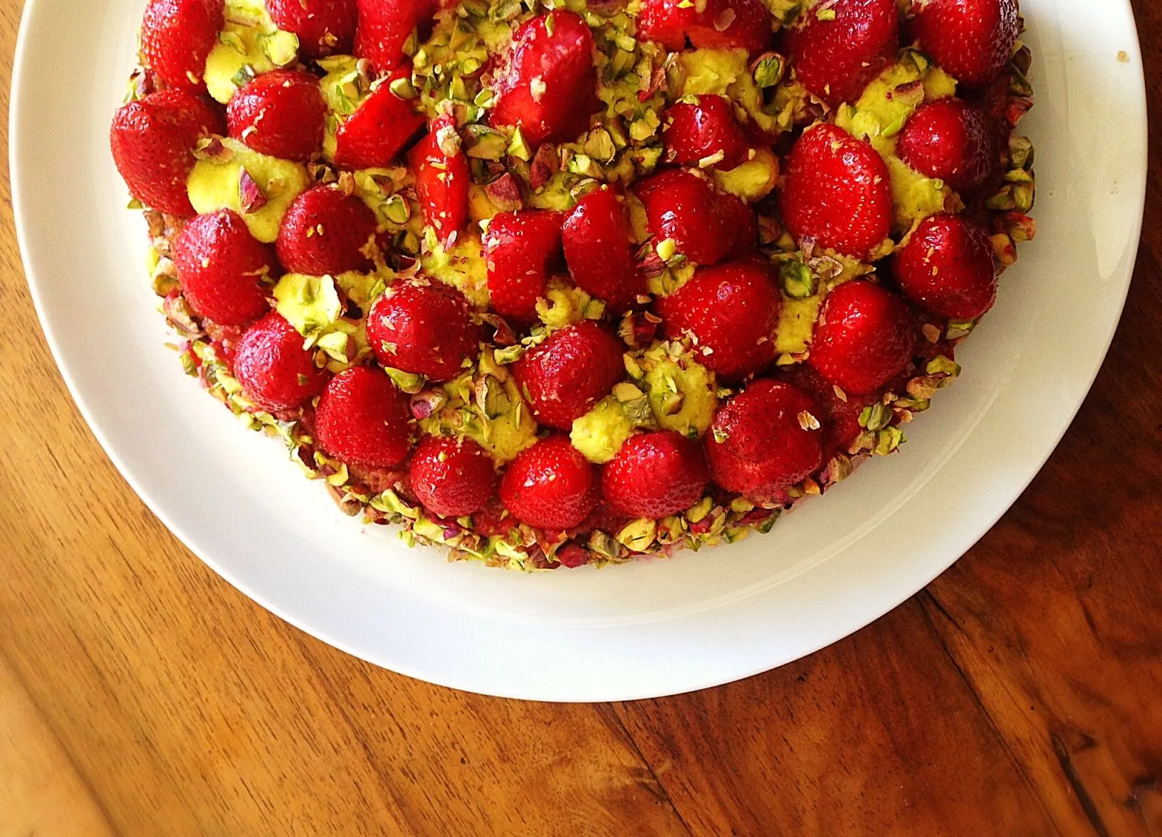 Tarte fraise & pistache (Christophe Michalak)