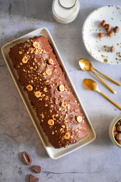 Bûche chocolat au lait et noisette - collab MD'Rékréation