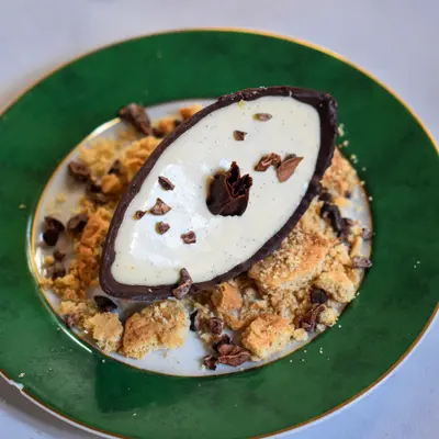 Part de פנה קוטה וקונכיות שוקולד