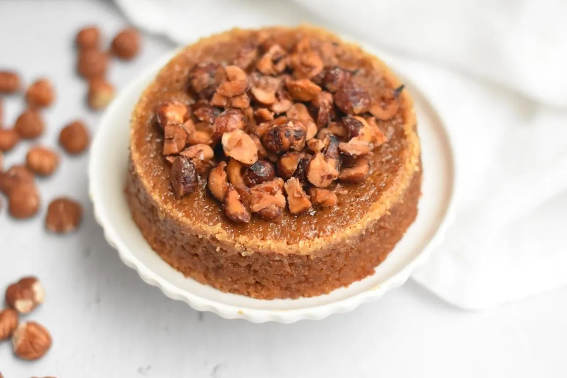 Gâteau fondant au praliné