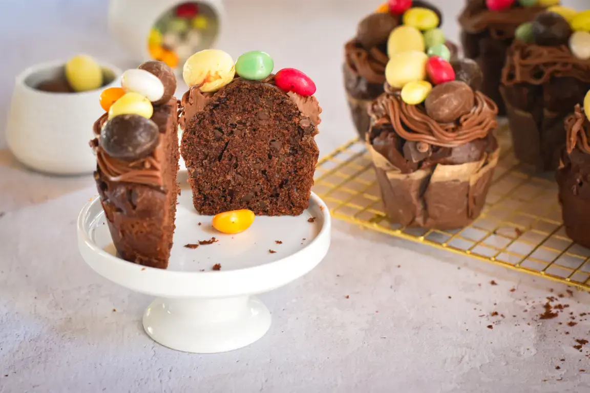 Muffins chocolat nids paques 16