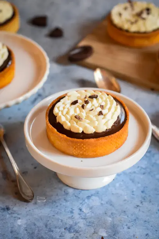 Tartelette chocolat praline chantilly 11