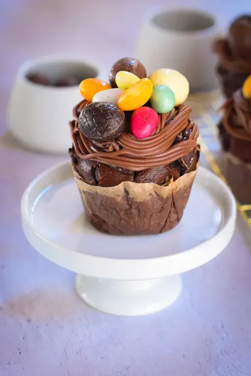 Muffins chocolat nids paques 15