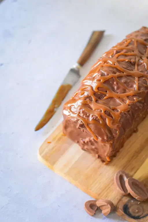 Cake marbre chocolat caramel 6