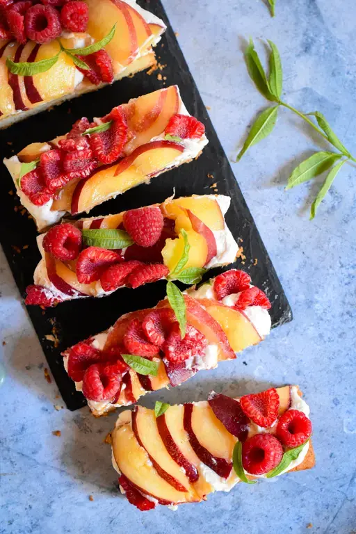 Tarte sable breton peche framboise 14