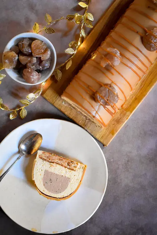 Buche marron caramel 14