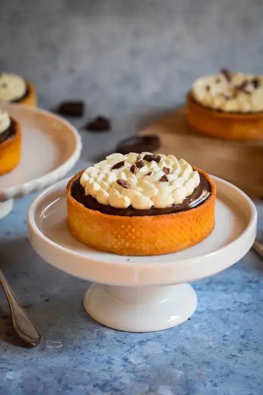 Tartelette chocolat praline chantilly 13