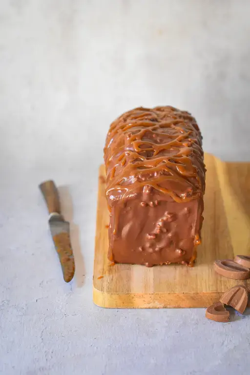 Cake marbre chocolat caramel 5