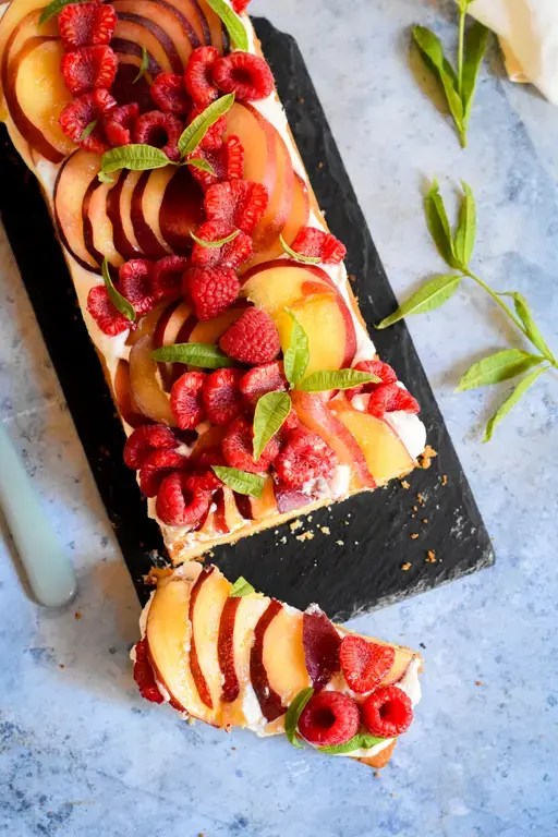 Tarte sable breton peche framboise 13