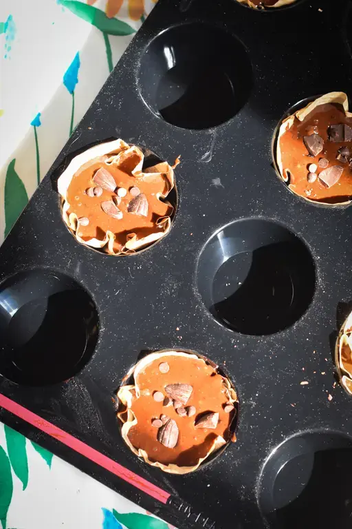 Muffins chocolat nids paques 6