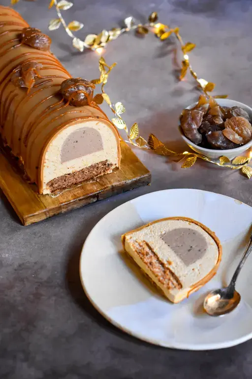 Buche marron caramel 18