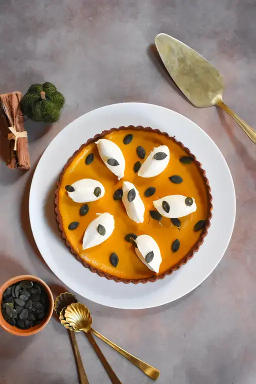 Pumpkin spice custard tart 12