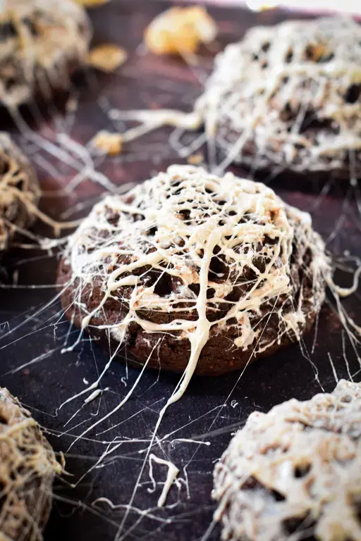 Cookies chocolat toile araignee halloween 6