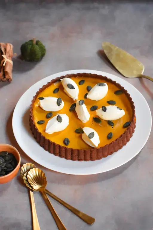 Pumpkin spice custard tart 13