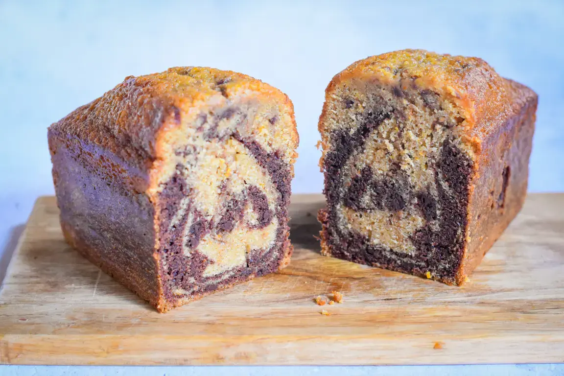 Cake marbre orange chocolat 9