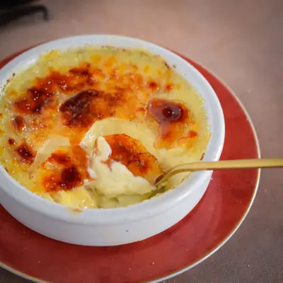 Part de Crème brûlée nella friggitrice ad aria